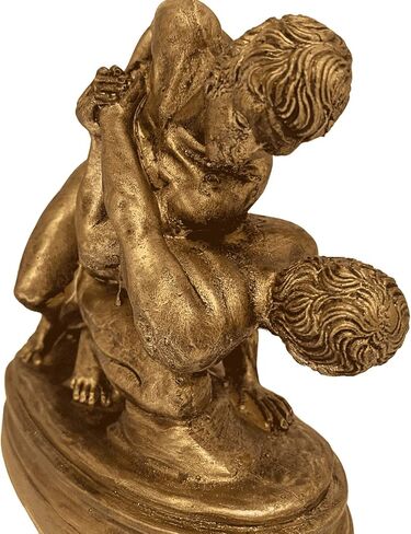 Wrestlers Statue,Greek Athletic games,Bronze Patina Plaster Scuplture 17cm in Saudi Arabia