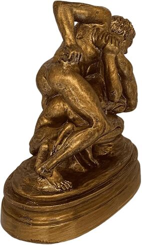 Wrestlers Statue,Greek Athletic games,Bronze Patina Plaster Scuplture 17cm in Saudi Arabia