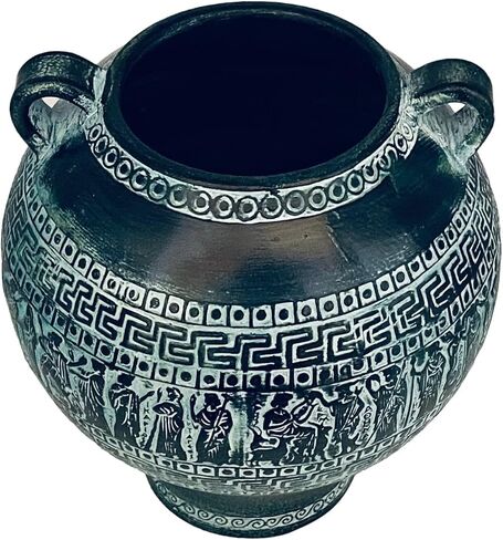 Relief terracotta, Greek Pithari Antique Pottery 21cm,Ancient Greek Mythology Scenses in Saudi Arabia