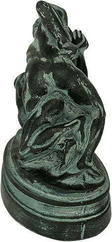 Wrestlers Statue,Greek Athletic games,Green Patina Plaster Scuplture 17cm in Saudi Arabia