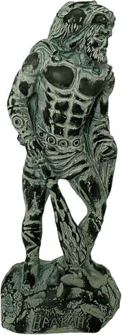 Statue of Hercules,Ancient Greek Hero, Green Patina Plaster sculpture 22cm in Saudi Arabia