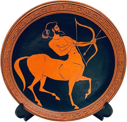 Centaur archer hunting,Ancient Greek Red figure Plate 20cm in Saudi Arabia