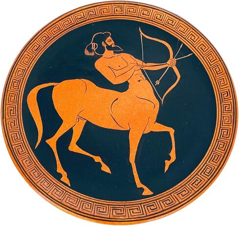 Centaur archer hunting,Ancient Greek Red figure Plate 20cm in Saudi Arabia