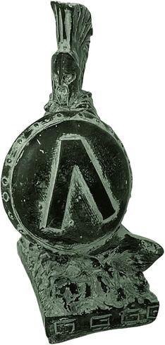 Ancient Greek Statue – Leonidas of Sparta – Green Patina Plaster Replica 20 cm in Saudi Arabia