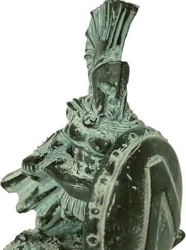 Ancient Greek Statue – Leonidas of Sparta – Green Patina Plaster Replica 20 cm in Saudi Arabia