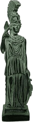 Greek Goddess Athena Statue, Green Plaster Cast Sculpture 26,5cm in Saudi Arabia
