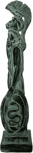 Greek Goddess Athena Statue, Green Plaster Cast Sculpture 26,5cm in Saudi Arabia