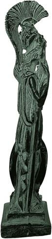 Greek Goddess Athena Statue, Green Plaster Cast Sculpture 26,5cm in Saudi Arabia