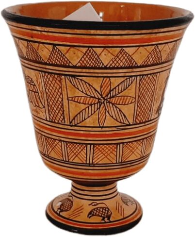 Pythagorean cup,Greedy Cup glazed 11cm,Gemoteric Pottery in Saudi Arabia