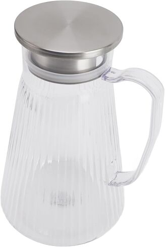 with Lid and Handle 1500ml Acrylic Heat Clear Kettle for Lemonade, Milk, Iced Tea, Cold or Hot Drinks (Style 2) in Kuwait