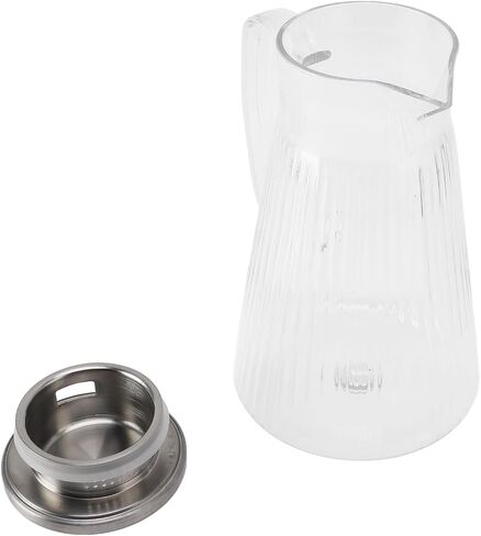 with Lid and Handle 1500ml Acrylic Heat Clear Kettle for Lemonade, Milk, Iced Tea, Cold or Hot Drinks (Style 2) in Kuwait