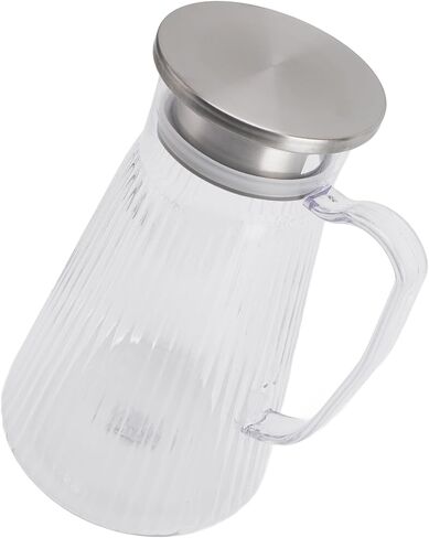 with Lid and Handle 1500ml Acrylic Heat Clear Kettle for Lemonade, Milk, Iced Tea, Cold or Hot Drinks (Style 2) in Kuwait