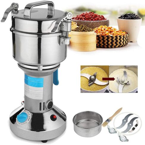 High-Speed Commercial Herb Grinder - 3000W Stainless Steel Spice Mill, 36000 RPM, Durable Electric Powder Mill for Dry Herbs, Spices, and Cereals in Saudi Arabia