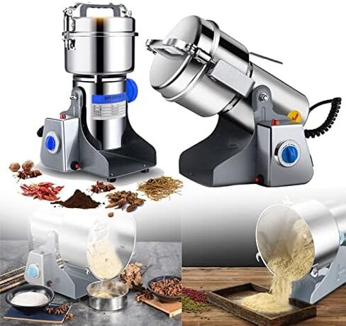 Electric Grain Grinder - Multi-Functional Dry Flour Mill for Spices, Herbs, Coffee - High-Power Kitchen Appliance for Home & Commercial Use - Versatile Grinding Solution in Saudi Arabia