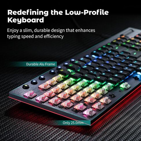Hexgears X5 لوحة مفاتيح ألعاب ميكانيكية 108 مفاتيح ، Kailh Box Rose Red Red Switch Wired/Wireless 2.4g الوضع المزدوج مع الإضاءة الخلفية LED البيضاء والراحة المعصم المريحة in Kuwait
