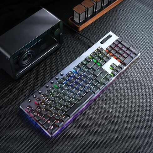 Hexgears X5 لوحة مفاتيح ألعاب ميكانيكية 108 مفاتيح ، Kailh Box Rose Red Red Switch Wired/Wireless 2.4g الوضع المزدوج مع الإضاءة الخلفية LED البيضاء والراحة المعصم المريحة in Kuwait