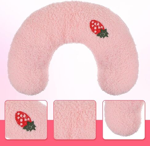 وسادة على شكل حرف U للحيوانات الأليفة، وسائد مهدئة للقطط، ووسادة داخلية ناعمة منفوشة للقطط والكلاب، وتخفيف القلق، نصف دونات مع نمط تطريز لطيف، وسادة رقبة للحيوانات الأليفة للقطط والكلاب والحيوانات الأليفة الأخرى in Kuwait