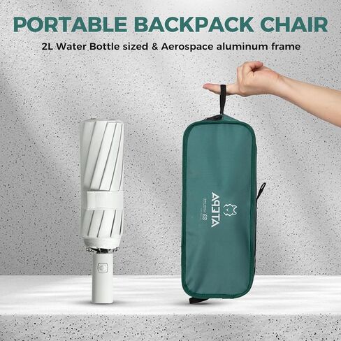 ATEPA UFO3.0 Backpacking Camping Chair, Ultralight Extra Wide Comfortable Folding Chairs 330lbs Heavy Duty Portable Hexagon Ergonomic Height Adjustable Seat with Anti-Sinking Feet for Hiking Outdoor in Saudi Arabia