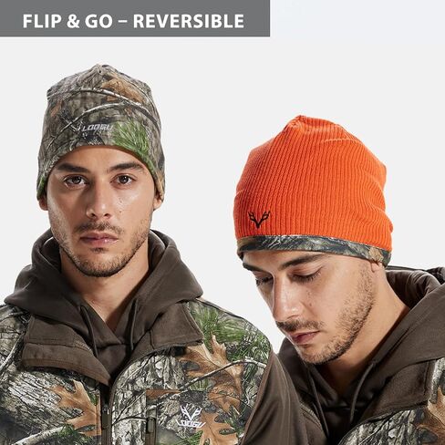 LOOGU Camo Beanie Hat for Hunting, Winter Skull Cap, Men’s Cuffed Beanie with Fleece in Saudi Arabia
