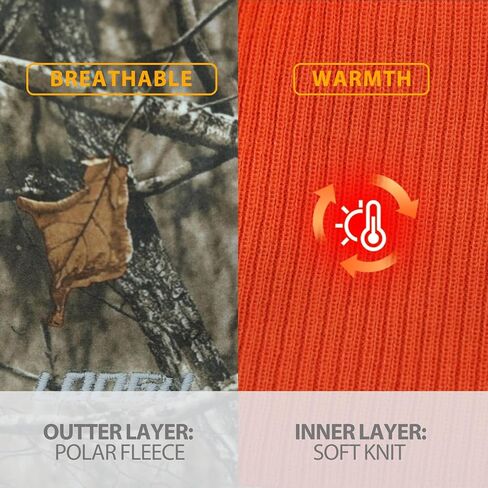 LOOGU Camo Beanie Hat for Hunting, Winter Skull Cap, Men’s Cuffed Beanie with Fleece in Saudi Arabia