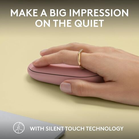 Logitech Pebble Mouse 2 M350S Slim Bluetooth Wireless Mouse ، محمولة ، خفيفة الوزن ، زر قابلة للتخصيص ، نقرات هادئة ، تبديل سهلة لنظام التشغيل Windows و MacOS و iPados و Android و Chrome OS - أسود (متجدد) in Saudi Arabia