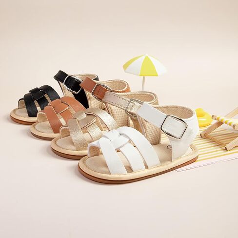 CENCIRILY Infant Baby Girls Boys Sandals Summer Beach Outdoor Bowknot Soft Rubber Sole Toddler Princess Dress Flats Walking Shoes in Kuwait