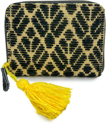 Wallet "Matilde", made by Jühue Artesanal, Handmade wallet made in Mexico, Black wallet, Hand embroidery, Unique piece, Embroidered wallet, Mexican embroidery, Made in Mexico, Handmade in Saudi Arabia