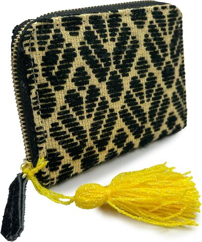 Wallet "Matilde", made by Jühue Artesanal, Handmade wallet made in Mexico, Black wallet, Hand embroidery, Unique piece, Embroidered wallet, Mexican embroidery, Made in Mexico, Handmade in Saudi Arabia