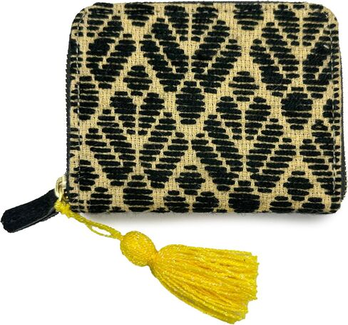 Wallet "Matilde", made by Jühue Artesanal, Handmade wallet made in Mexico, Black wallet, Hand embroidery, Unique piece, Embroidered wallet, Mexican embroidery, Made in Mexico, Handmade in Saudi Arabia