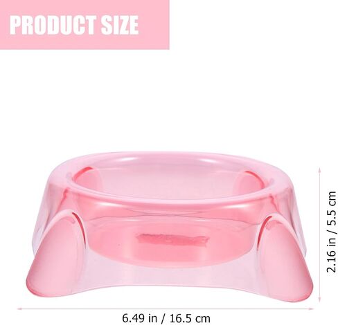 وعاء طعام الحيوانات الأليفة الشفاف بلون الحلوى من جوجوفوني، سعة طبق ماء غير قابل للانزلاق للكلاب والقطط، حاوية تغذية محمولة للجراء والقطط in Kuwait