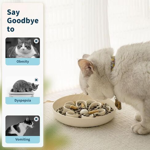 Fun Flower Shape Cats Bowl Travel Friendly Hygienic Dog Water Dish for Healths Eating Dishwasher Safe Cats in Saudi Arabia