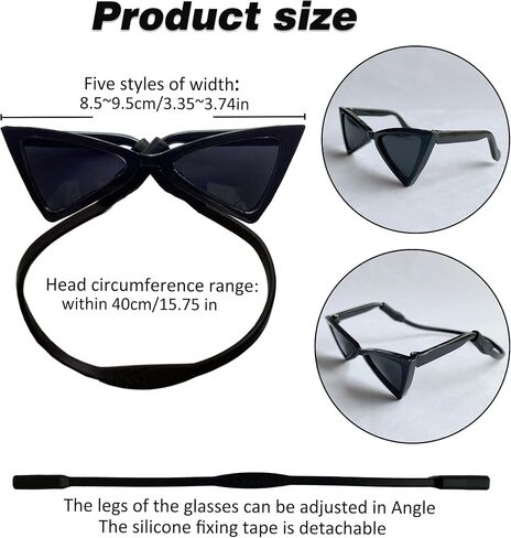 5 قطع نظارات شمسية كلاسيكية للكلاب والقطط، نظارات للحيوانات الأليفة للحماية من الأشعة فوق البنفسجية، نظارات عصرية لطيفة على شكل هيب هوب للحيوانات الأليفة من أجل الأزياء التنكرية والصور الدعائم لرحلة الطريق وعيد الميلاد in Kuwait