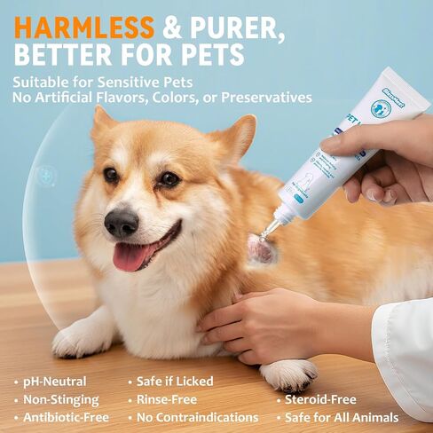 Pet Dog Wound Care Hydro Gel&Dog Hot Spot Gel -Cat Healing Aid for Wounds,Helps with Cuts,Bites,Ulcers & Burns,Relieves Skin Allergies& Itchy Skin,Dog First Aid Kits. Safe if Licked.2 Ounces. in Saudi Arabia