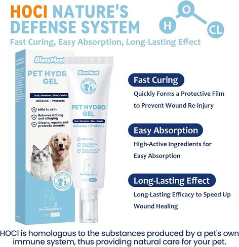Pet Dog Wound Care Hydro Gel&Dog Hot Spot Gel -Cat Healing Aid for Wounds,Helps with Cuts,Bites,Ulcers & Burns,Relieves Skin Allergies& Itchy Skin,Dog First Aid Kits. Safe if Licked.2 Ounces. in Saudi Arabia