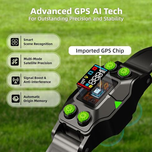 AEZ طوق الكلب الذكي، جهاز تعقب الكلاب GPS، نظام سياج لاسلكي للكلاب، طوق سياج GPS غير مرئي للكلاب مع أوضاع تنبيه اهتزاز الصفير، نصف قطر 25-999 ياردة للكلاب التي يزيد وزنها عن 15 رطل، IPX7 مقاوم للماء in Kuwait