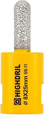 HIGHDRIL Diamond Mortar Raking Bit for Old Mortar,Blown,Damaged Bricks | 2pcs 5/16" x 1" (8mm x 25mm) 5/8-11 Thread Diamond Mortar Router for Old Mortar,Blown,Damaged Bricks or Natural Stone Removal in Saudi Arabia