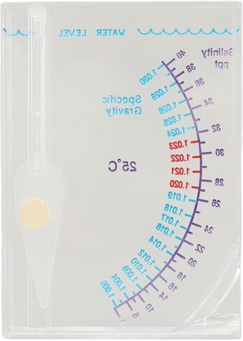 Ymiko Transparent Plastic Hydrometer for Saltwater Aquariums Accurate Salinity Tester with Easy to Read Scale for Fish Water Monitoring, Reliable Marine Use in Saudi Arabia