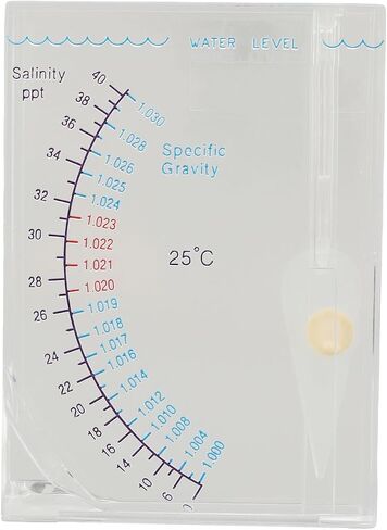 Ymiko Transparent Plastic Hydrometer for Saltwater Aquariums Accurate Salinity Tester with Easy to Read Scale for Fish Water Monitoring, Reliable Marine Use in Saudi Arabia