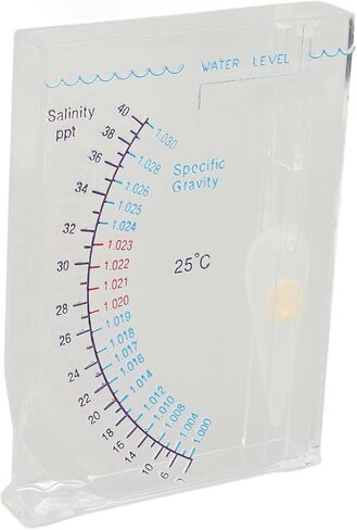 Ymiko Transparent Plastic Hydrometer for Saltwater Aquariums Accurate Salinity Tester with Easy to Read Scale for Fish Water Monitoring, Reliable Marine Use in Saudi Arabia