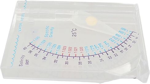 Ymiko Transparent Plastic Hydrometer for Saltwater Aquariums Accurate Salinity Tester with Easy to Read Scale for Fish Water Monitoring, Reliable Marine Use in Saudi Arabia