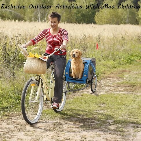 مقطورة دراجة للكلاب، حاملة الحيوانات الأليفة للكلاب، مقطورة دراجة كبيرة للكلاب، مناسبة للحيوانات الأليفة الكبيرة والمتوسطة والصغيرة، حاملة للكلاب، مع 3 أبواب، عجلات من الألومنيوم، علم السلامة، قابلة للطي للتخزين، 66 رطلاً in Kuwait