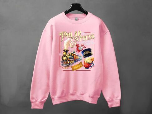 Believe North Pole Express Train Sweatshirt, North Pole Christmas Sweater, Polar Express Hoodie, All Aboard Polar Sweater Multi in Saudi Arabia