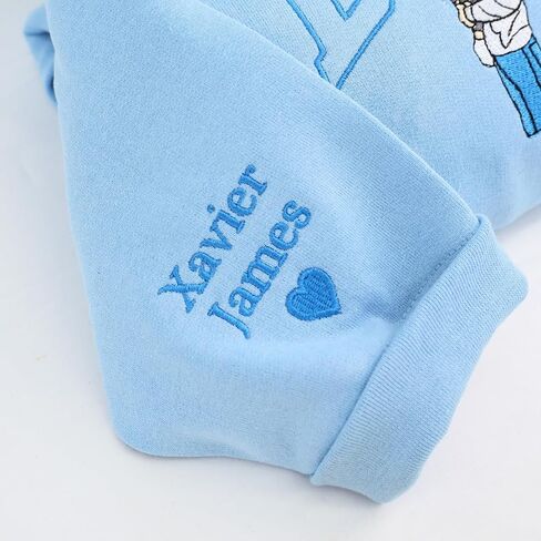 سويت شيرت COUPLEHOODIES مطرز خصيصًا للأب مع صورة طفل - هدية شخصية لعيد الأب، وعيد الميلاد، وعيد الميلاد in Kuwait