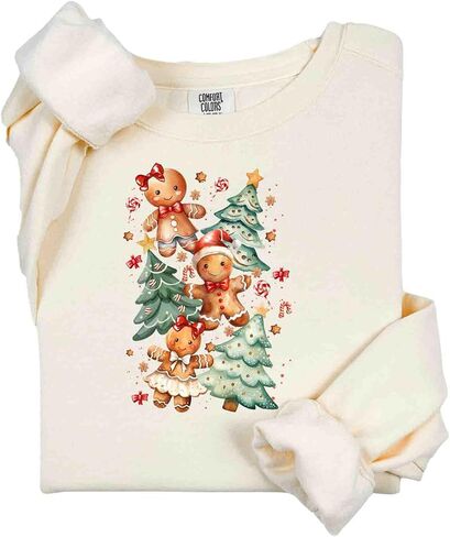 Comfort Colors, Coquette Gingerbread Sweatshirt, Holiday Season Shirt, Christmas Tree Shirt, Cookie Shirt, Christmas Gift in Saudi Arabia
