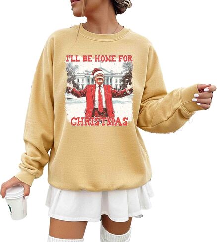 Comfort Colors, I'll Be Home for Christmas Sweatshirt & Shirt, Christmas D. o nald T. r ump, Family Christmas Shirt, Christmas Republican Shirt, Christmas Party in Saudi Arabia