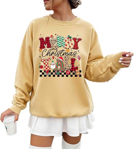 ألوان مريحة، سويت شيرت Merry Christmas Y'all، قميص Merry Christmas Yall، قمصان عيد الميلاد المتطابقة مع العائلة Merry Cute in Saudi Arabia