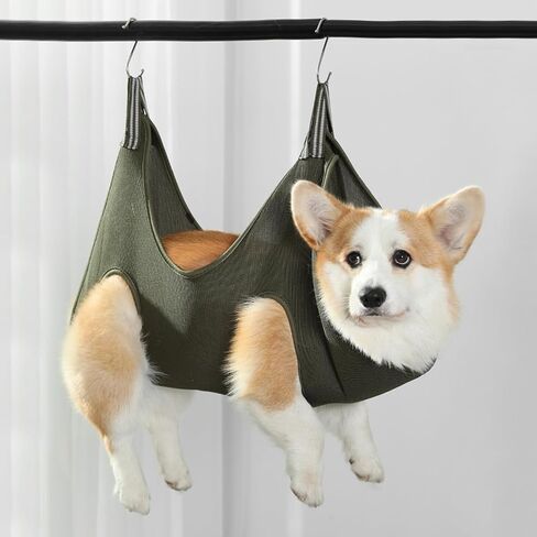 1 Piece Cat Sling with 2 Hooks, Cat Bathing Bag, Dog Grooming Hammock, Lanyard for Nail Trimming and Bathing and Grooming for Dogs and Cats in Saudi Arabia