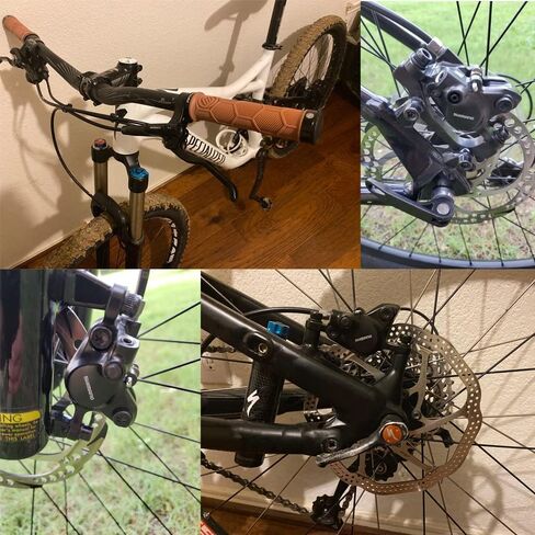 MT200 Hydraulic Brakes with SM-RT56 160/180mm Rotors, Left Front 800mm Right Rear 1500mm Hydraulic Brakes Aluminum Alloy Levers with Calipers Bike Disc Brakes in Saudi Arabia