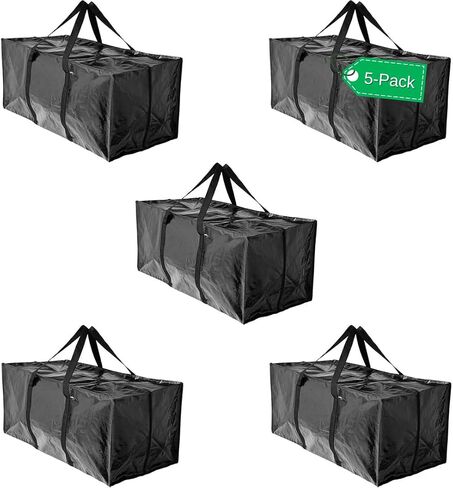 BAG-THAT! 10 Moving Bags, Heavy Duty Extra Large Stronger Handles Wrap Around bag Storage Totes Zippered Reusable Moving Supplies Clothes Attic Sports Garage Travel College in Saudi Arabia