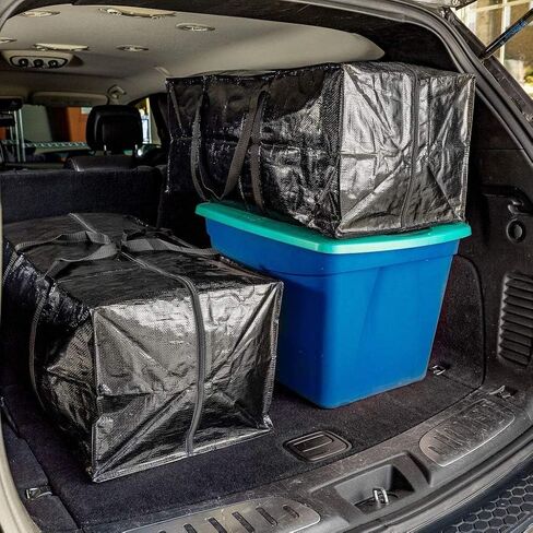 BAG-THAT! 10 Moving Bags, Heavy Duty Extra Large Stronger Handles Wrap Around bag Storage Totes Zippered Reusable Moving Supplies Clothes Attic Sports Garage Travel College in Saudi Arabia
